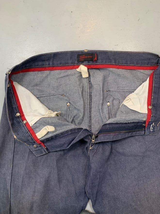 Vintage Levi’s Engineer Jeans – Men’s 34x31.5 – Blue Denim – Distressed – Made in USA Style — image 5 of 12