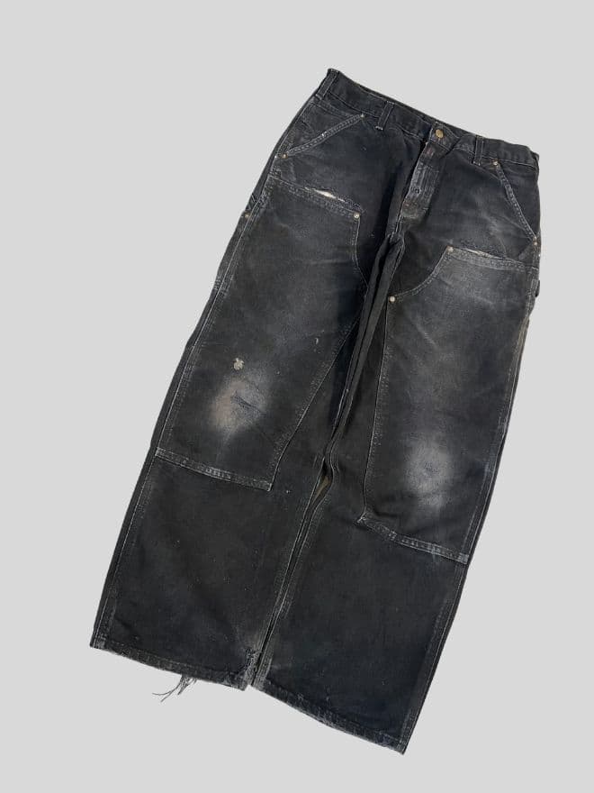 Vintage Carhartt B01 BLK Double Knee Workwear Denim – Men’s US 34 / EU 50 | Black — image 8 of 10