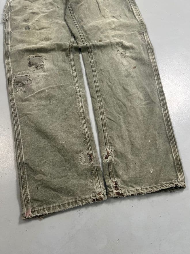 Rare Vintage Carhartt B111 MOS Blanket-Lined Carpenter Denim (Size 33) — image 12 of 12