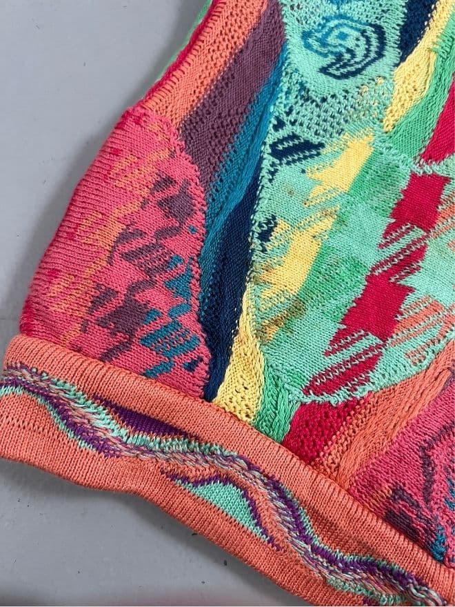 Vintage COOGI Multicolor 3D Knit Sweater | Size XS | Rare Pattern thumbnail 4