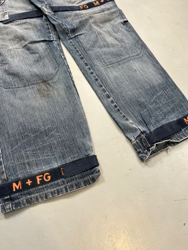 Vintage Marithé + François Girbaud Cargo Denim | Workwear Jeans | Size 34 | Blue — image 11 of 13
