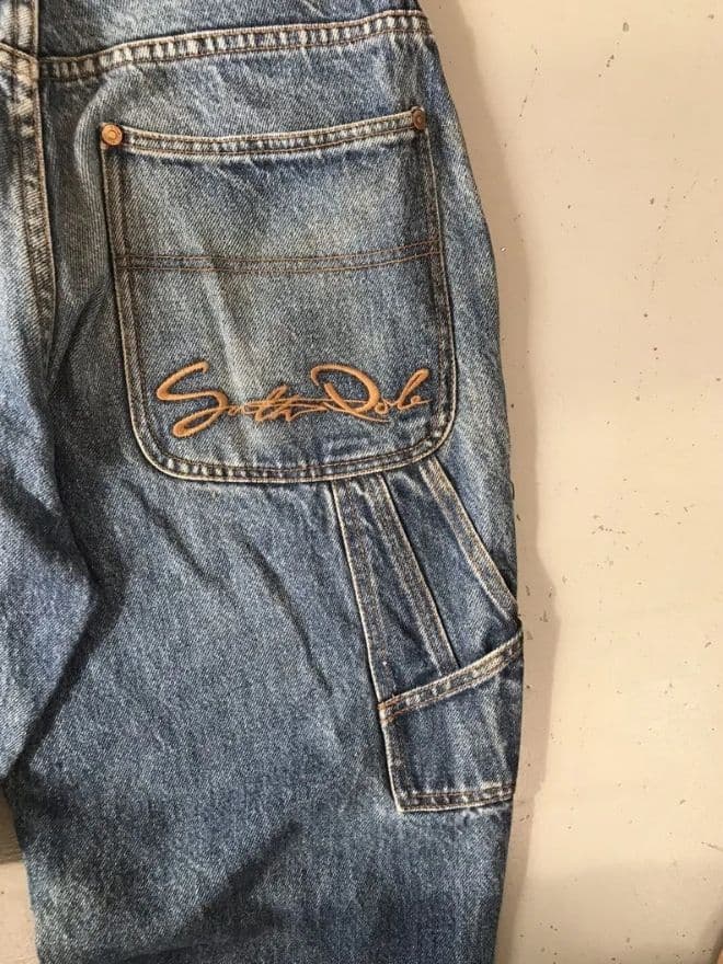 Southpole Vintage Embroidered Carpenter Denim – Blue – Size 28 — image 6 of 16