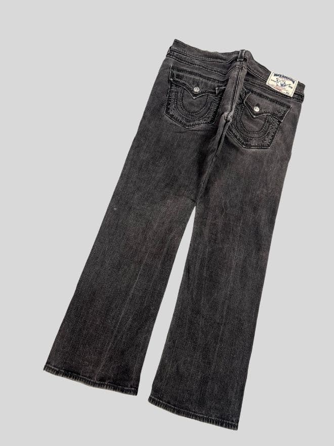 Vintage True Religion Straight Fit Denim Pants (Black / Size 39) thumbnail 4