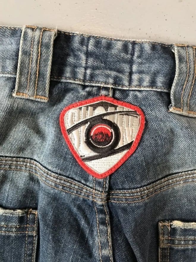 JNCO × Vintage Suomy Embroidered Denim Jeans – Baggy Fit – Size 36 thumbnail 2