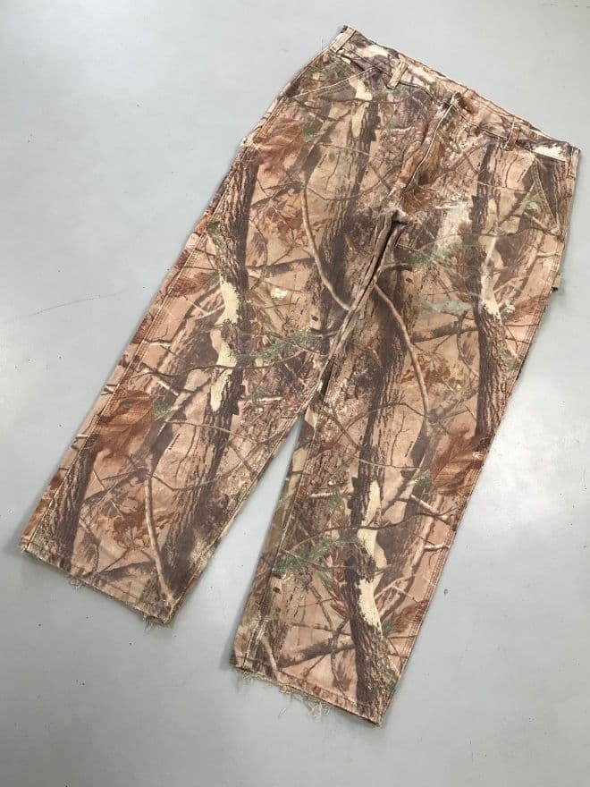 Rare Vintage Carhartt Realtree B235 Carpenter Denim — Size 39 — image 9 of 11