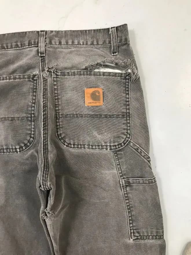Vintage Carhartt Painted Carpenter Denim | Size 31 | Blue Workwear Jeans — image 6 of 8