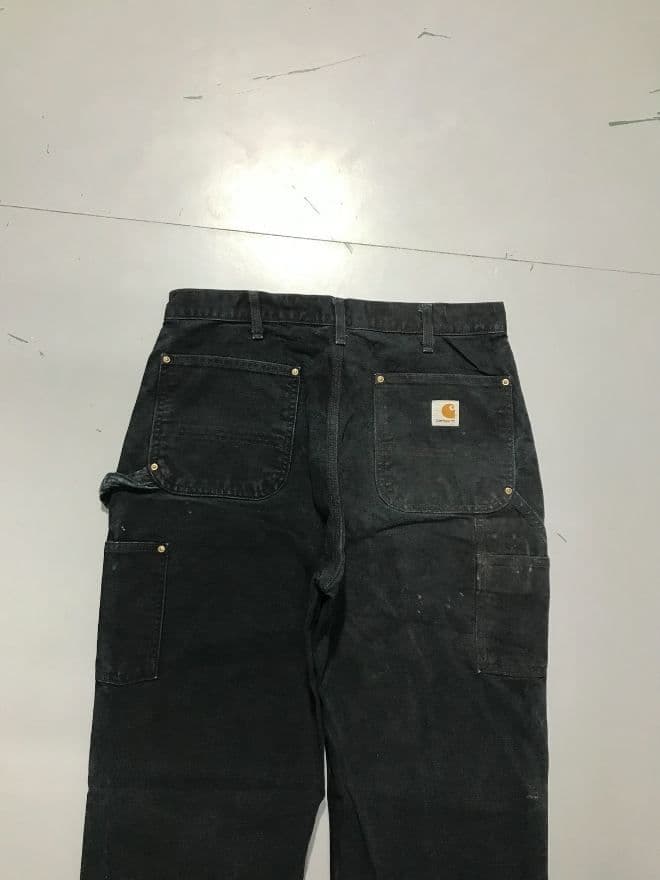 Vintage Carhartt B01 BLK Double Knee Workwear Pants – Men’s Size 34 (Black) — image 5 of 11
