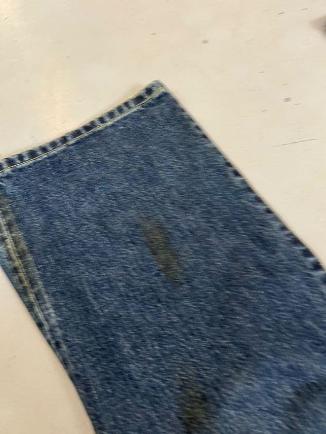 Vintage Levi’s Buckle Belt Denim Jeans | Size 36 | Blue Avant-Garde Pants — image 6 of 15