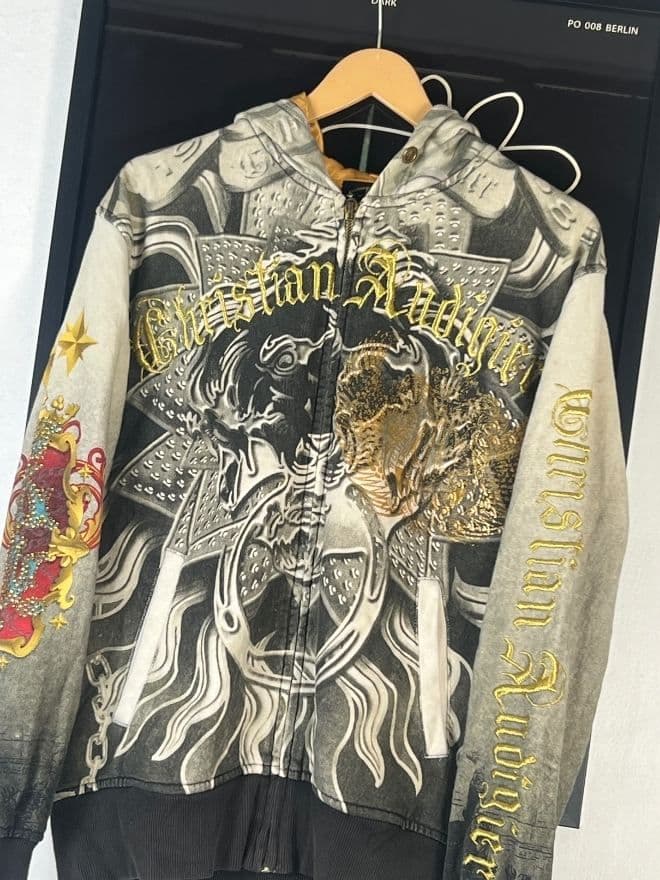 Vintage Ed Hardy by Christian Audigier Tattoo AOP Hoodie — image 5 of 9