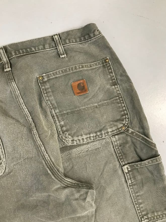 Vintage Carhartt B01 Moss Double Knee Workwear Denim – Men’s 36 — image 9 of 10