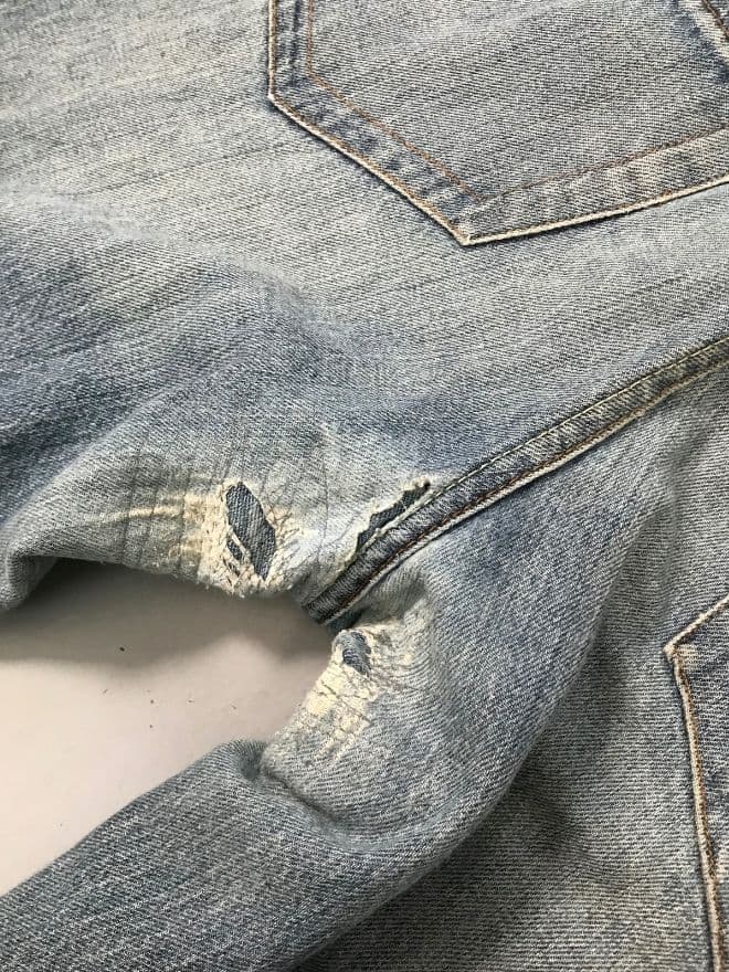 Crazy Vintage Japanese Embroidered Denim – Blue – Size 34 thumbnail 4