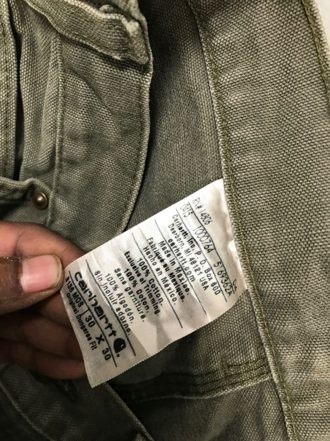 Vintage Carhartt B01 Moss Double Knee Workwear Denim – Green | Size 30 — image 7 of 9