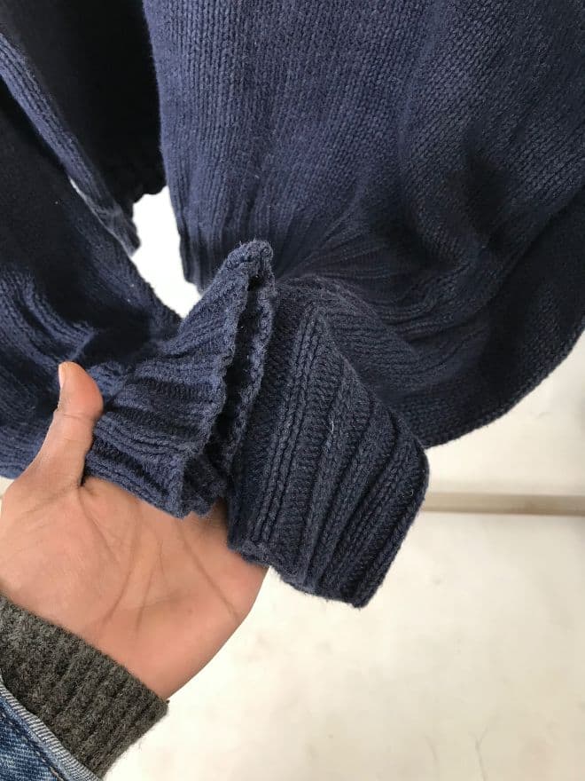 Vintage Polo Ralph Lauren Knit Flag Sweater – Blue – Size XL — image 6 of 8