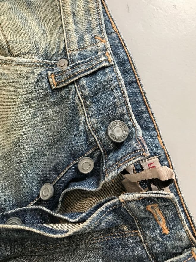 Vintage Levi’s Engineer Jeans With Buckle Strap — Size 30 — image 7 of 15