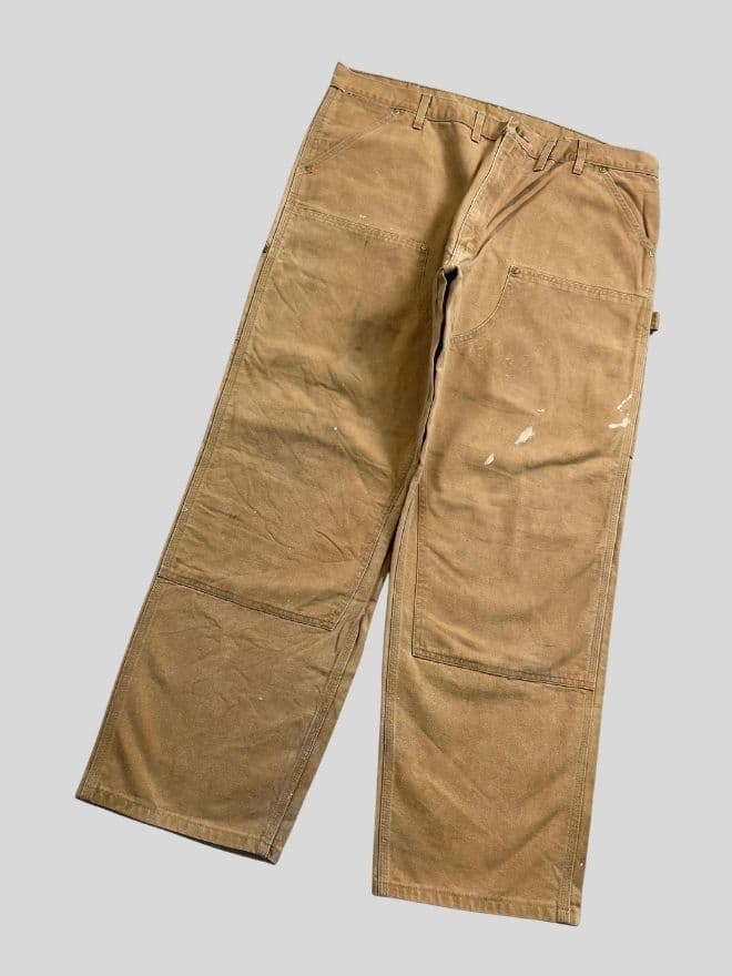 Vintage Carhartt B01 BRN Double Knee Workwear Denim | Size 42 — image 10 of 10