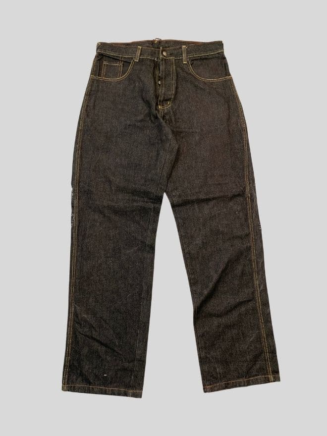 Vintage Evisu-Inspired Diecock Seagull Print Denim – Black – Size 36 — image 6 of 13