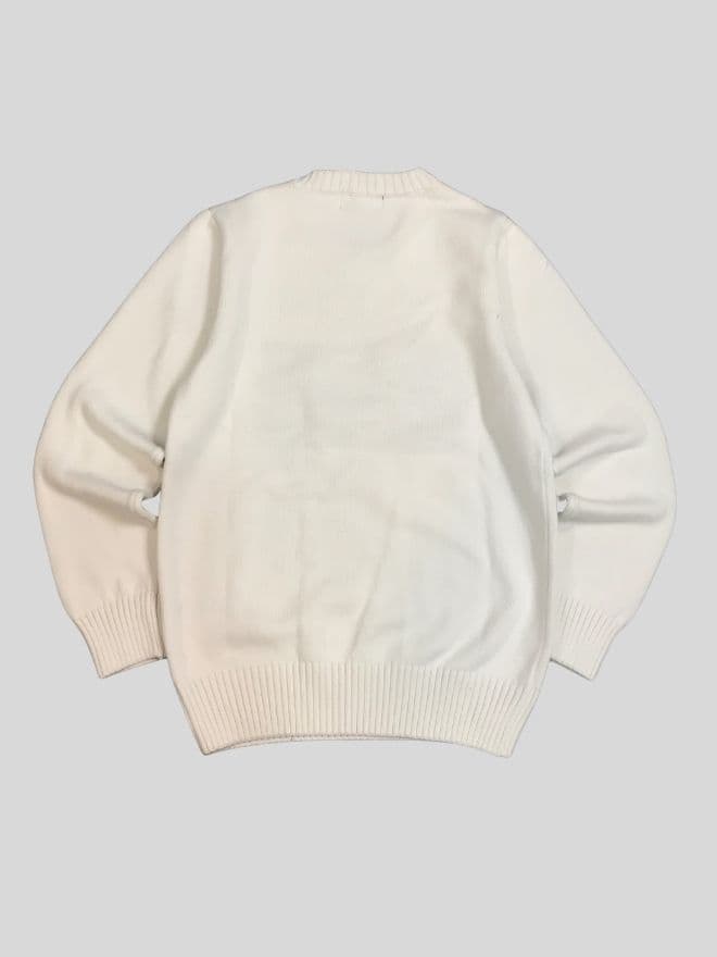 Vintage Polo Ralph Lauren Flag Knit Sweater – White – Size M — image 6 of 8