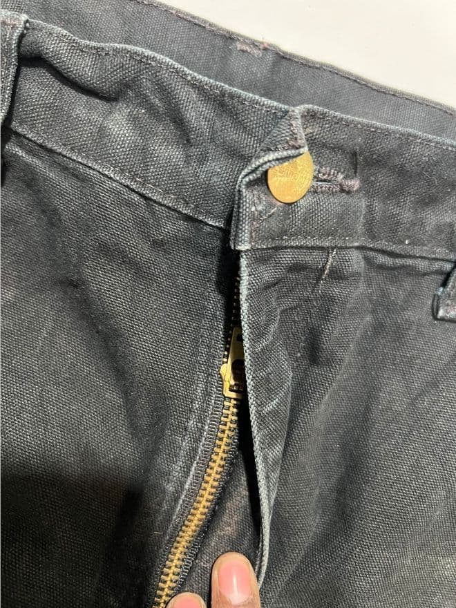 Vintage Carhartt Double Knee Carpenter Denim Pants Men’s 32 Black — image 6 of 9