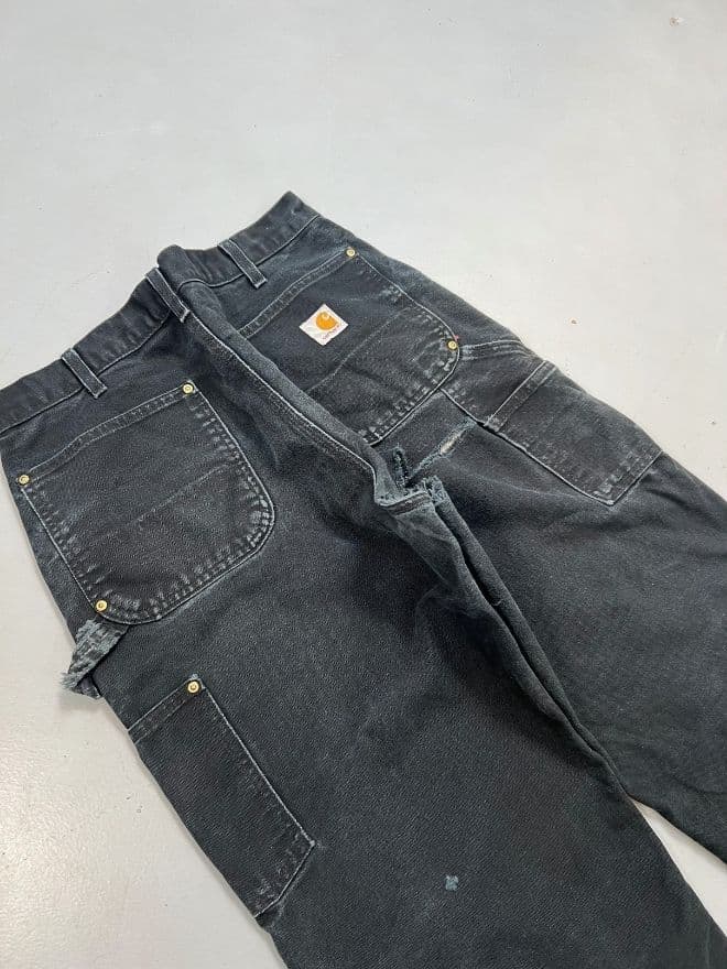 Rare Vintage Carhartt Double Knee Workwear Pants | Black | Size 32 — image 11 of 13