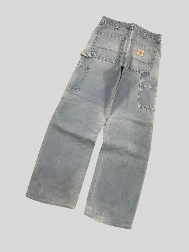 Vintage Carhartt Tan Carpenter Denim — Size 30 — image 8 of 12