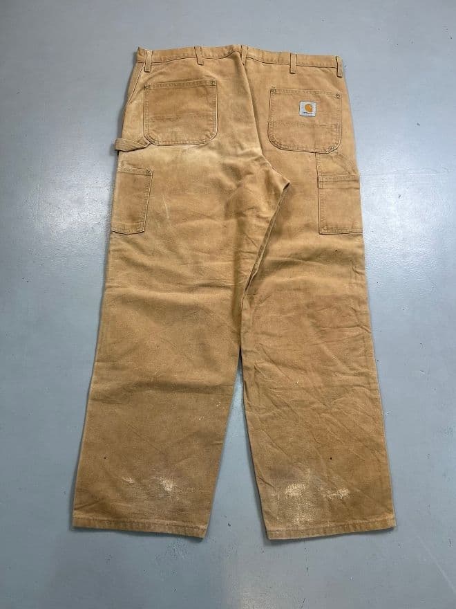 Vintage Carhartt B01 BRN Double Knee Workwear Denim | Size 42 — image 8 of 10