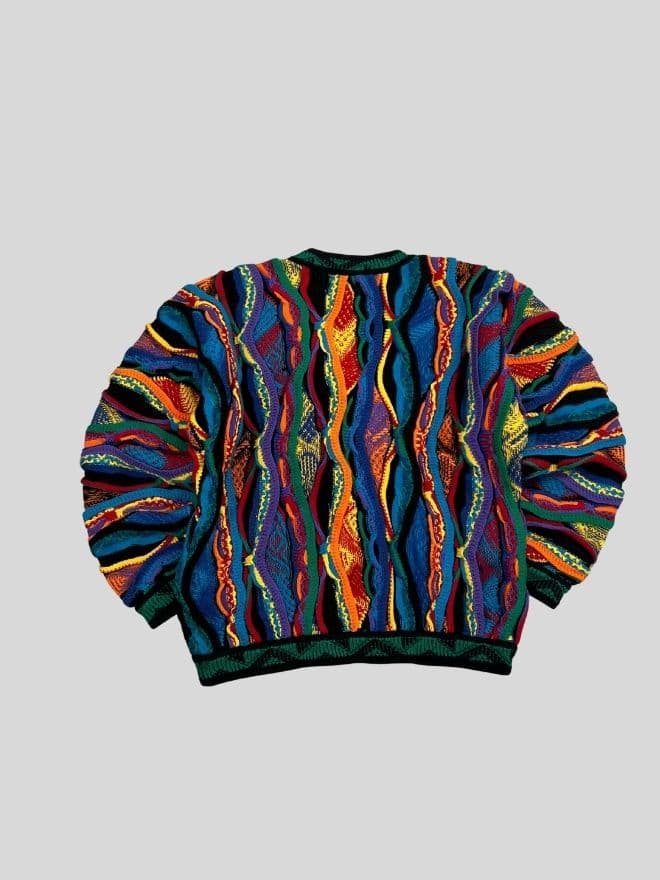 Vintage Coogi 3D Multicolor Knit Sweater — Size S | Rare Textured Streetwear — image 8 of 8