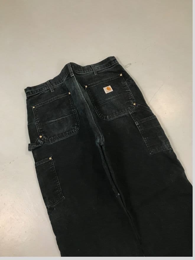 Vintage Carhartt B01 BLK Double Knee Denim – Black – Size 38 — image 7 of 9