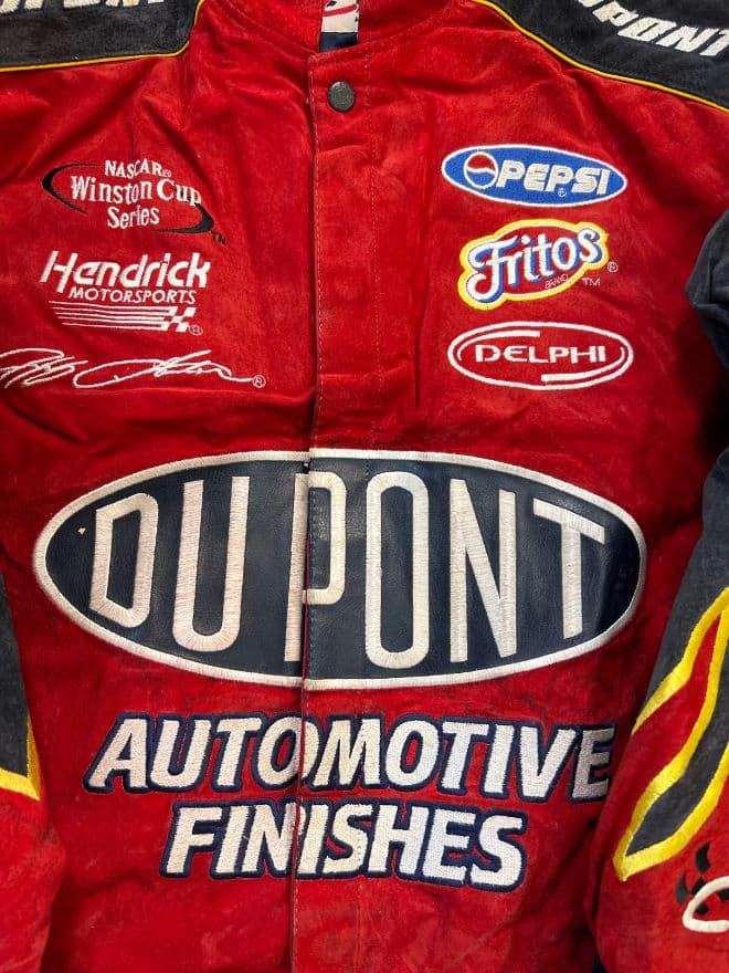 Vintage Jeff Hamilton Chase NASCAR Racing Suede Patch Jacket – Multi Color – Size S — image 9 of 13