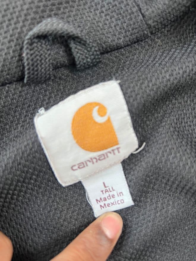 Rare Vintage Sunfaded Carhartt Zip-Up Hoodie – Grey – Size L — image 5 of 14