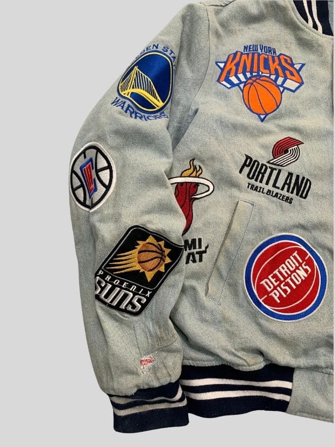Nike × Supreme Vintage NBA Patchwork Bomber Jacket – Size M — image 9 of 15