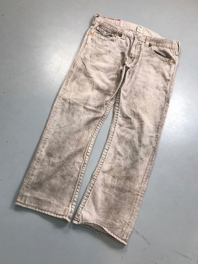 Vintage True Religion Ricky Super T Baggy Fit Denim – Beige (Men’s 38 / EU 54) — image 9 of 9