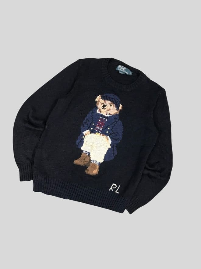 Bundle of vintage Polo Ralph Lauren Polo Bear & Cable Knit Sweaters — image 5 of 13