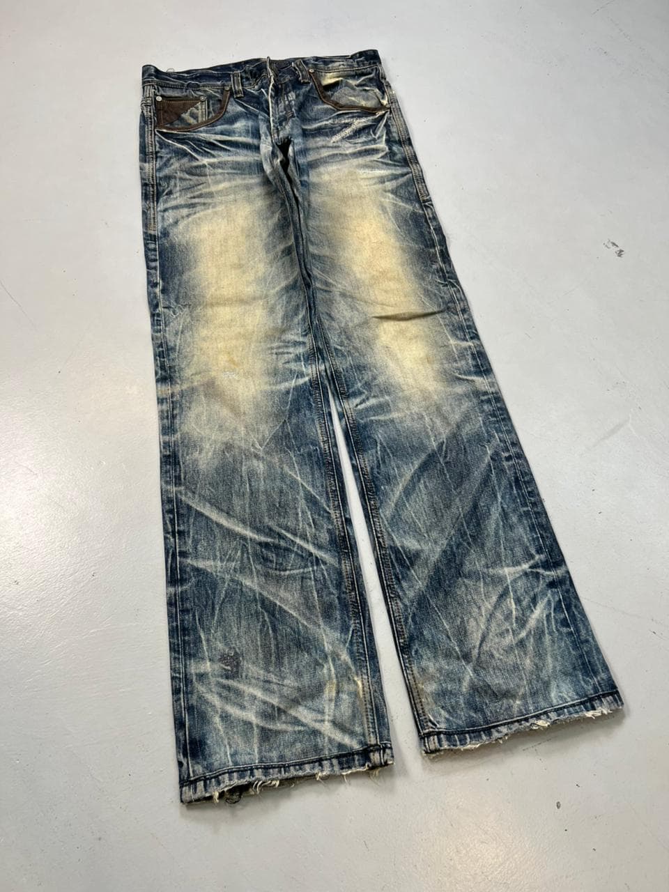 vintage y2k embroidered japanese denim pants alternate