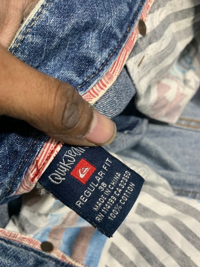 Vintage Quiksilver Embroidered Denim Jeans – Size 38 (US) / 54 (EU) – Blue – Made in Asia — image 10 of 12