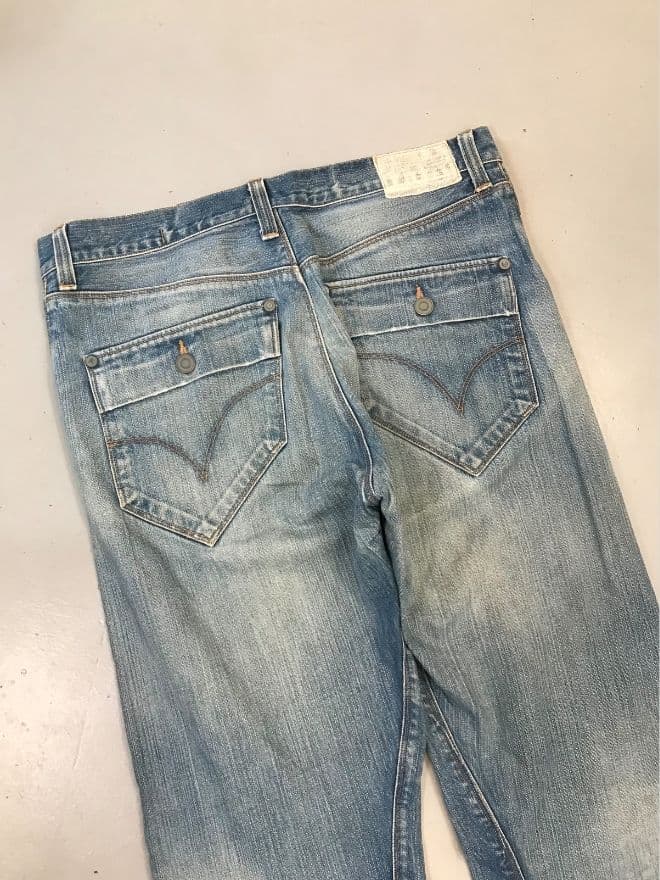 Vintage Levi’s Engineer Jeans – Blue Denim – Size 34 — image 7 of 8