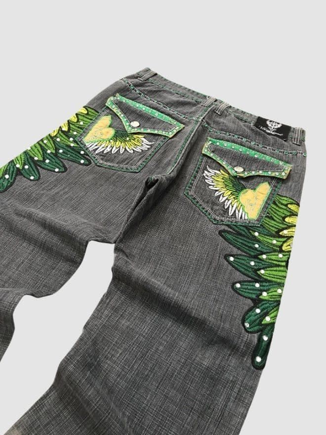 CRAZY VINTAGE VICTORIOUS WINGS EMBROIEDRED DENIM — image 5 of 5