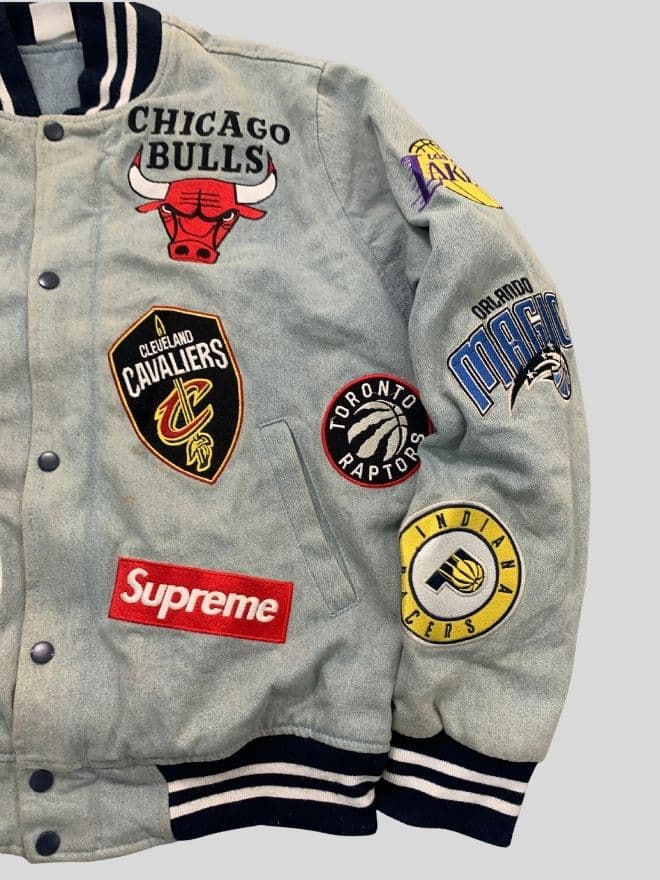 Nike × Supreme Vintage NBA Patchwork Bomber Jacket – Size M — image 14 of 15
