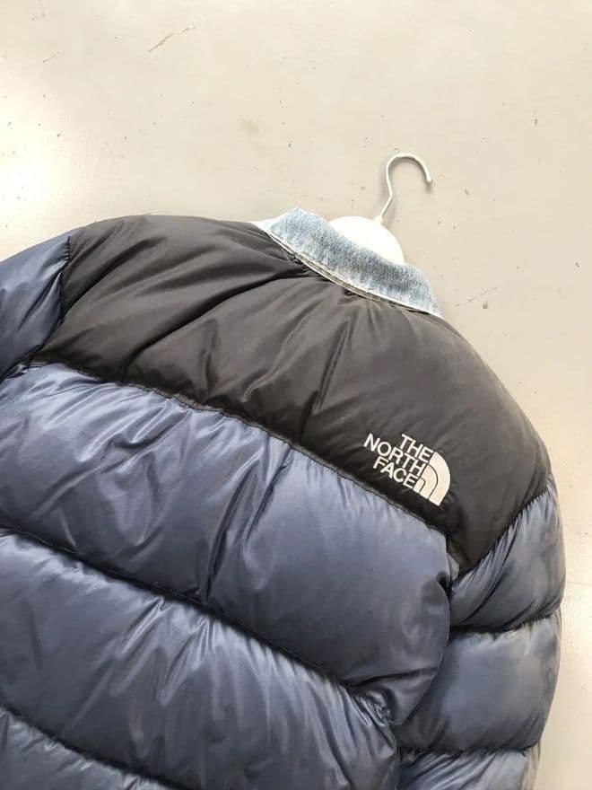 Levi’s × The North Face Upcycled Denim Puffer Jacket – Vintage Orange – XS — image 7 of 12
