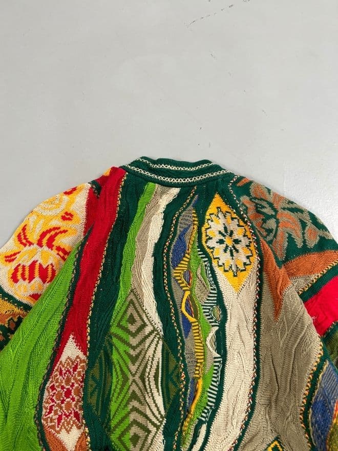 Vintage Coogi 3D Multicolor Knit Crop Sweater — Women’s Small | Rare Retro Style alternate