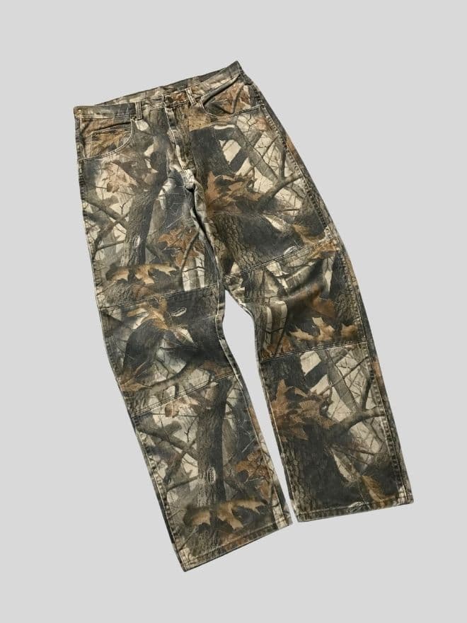 Rare Vintage Wrangler Realtree Double Knee Denim – Size 32 – Camo Workwear Jeans thumbnail 3
