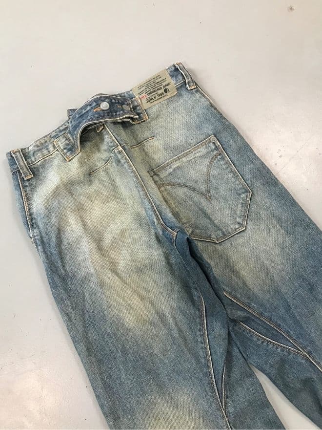 Vintage Levi’s Engineer Jeans With Buckle Strap — Size 30 — image 14 of 15