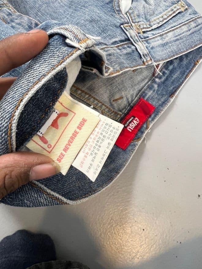 Vintage Evisu-Inspired Buckle Belt Denim | Size 30 — image 7 of 11