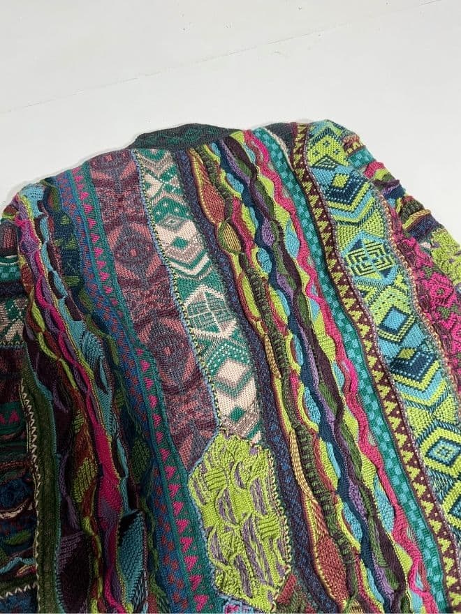 Vintage Coogi 3D Multicolor Knit Cardigan – Size S — image 3 of 8