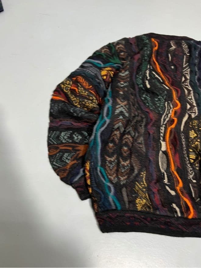 Vintage Coogi 3D Multicolored Knit Sweater (M) — image 8 of 8