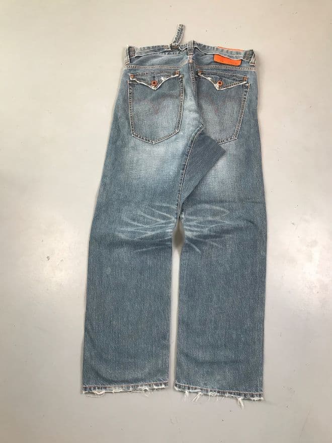 Vintage Levi’s Buckle Belt Dusty Denim – Size 35 — image 7 of 15