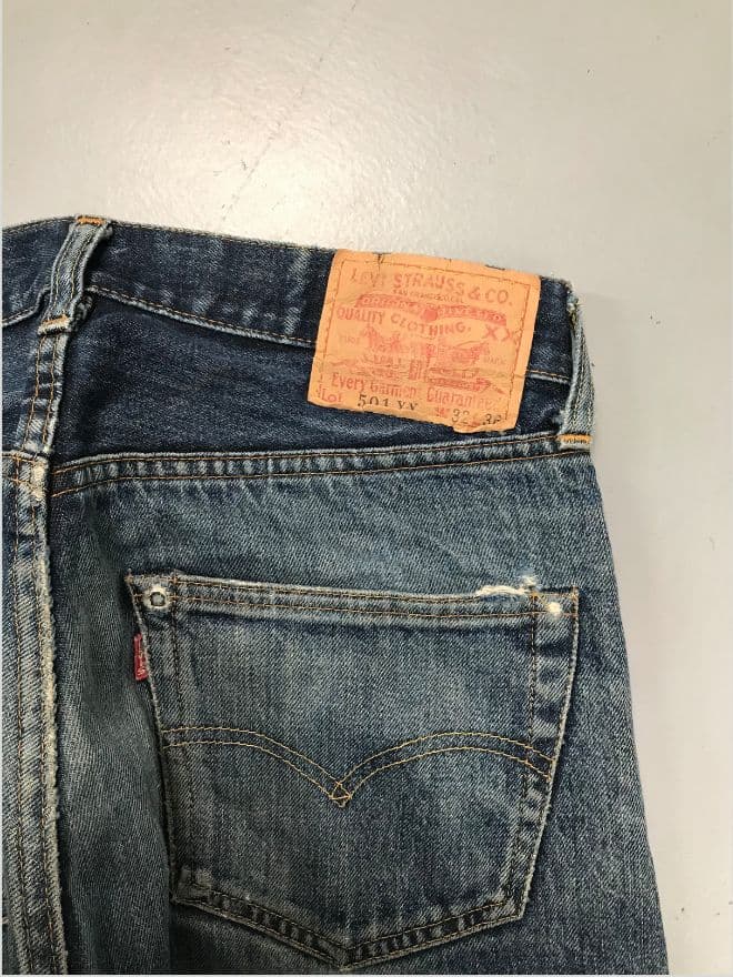 Vintage Levi’s Selvedge Denim Jeans – Men’s 30×40 – Blue — image 9 of 10