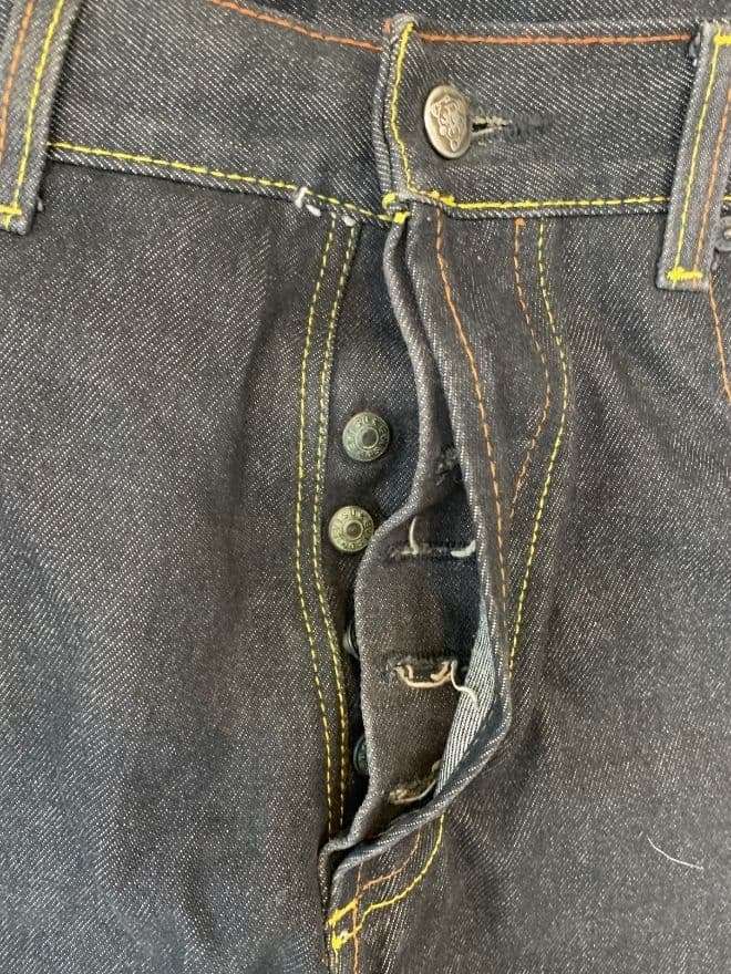 Vintage Evisu-Inspired Diecock Seagull Print Denim – Black – Size 36 — image 12 of 13