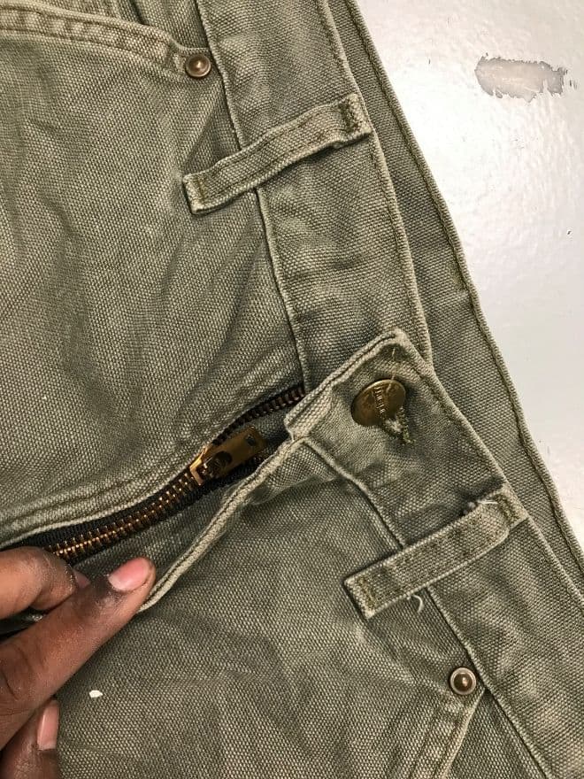 Vintage Carhartt B01 Moss Double Knee Workwear Denim – Green | Size 30 — image 5 of 9