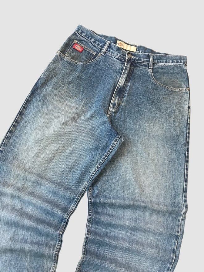 CRAZY VINTAGE DICKIES SPELLOUT BAGGY FIT DENIM thumbnail 2
