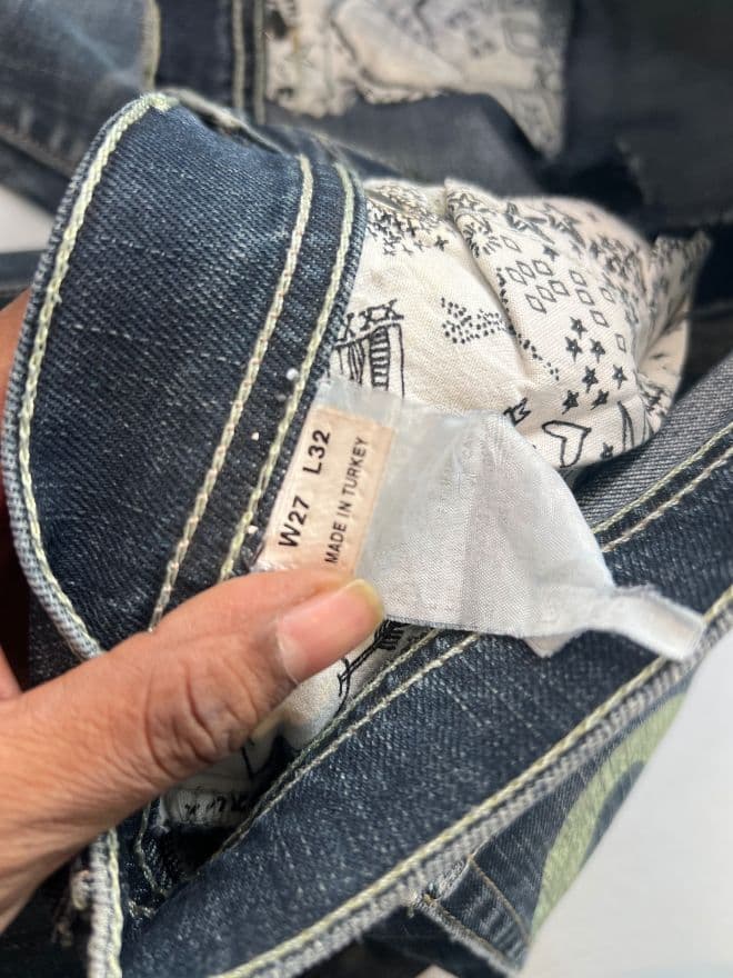 Vintage Evisu x Puma Inspired Seagull Bootcut Denim – Size 32x31 – Blue thumbnail 3